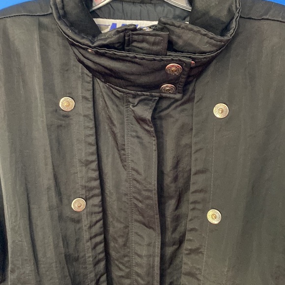 VNTG 1990 NILS Black Satin One Piece Ski Suit Sz 10 - Picture 2 of 15